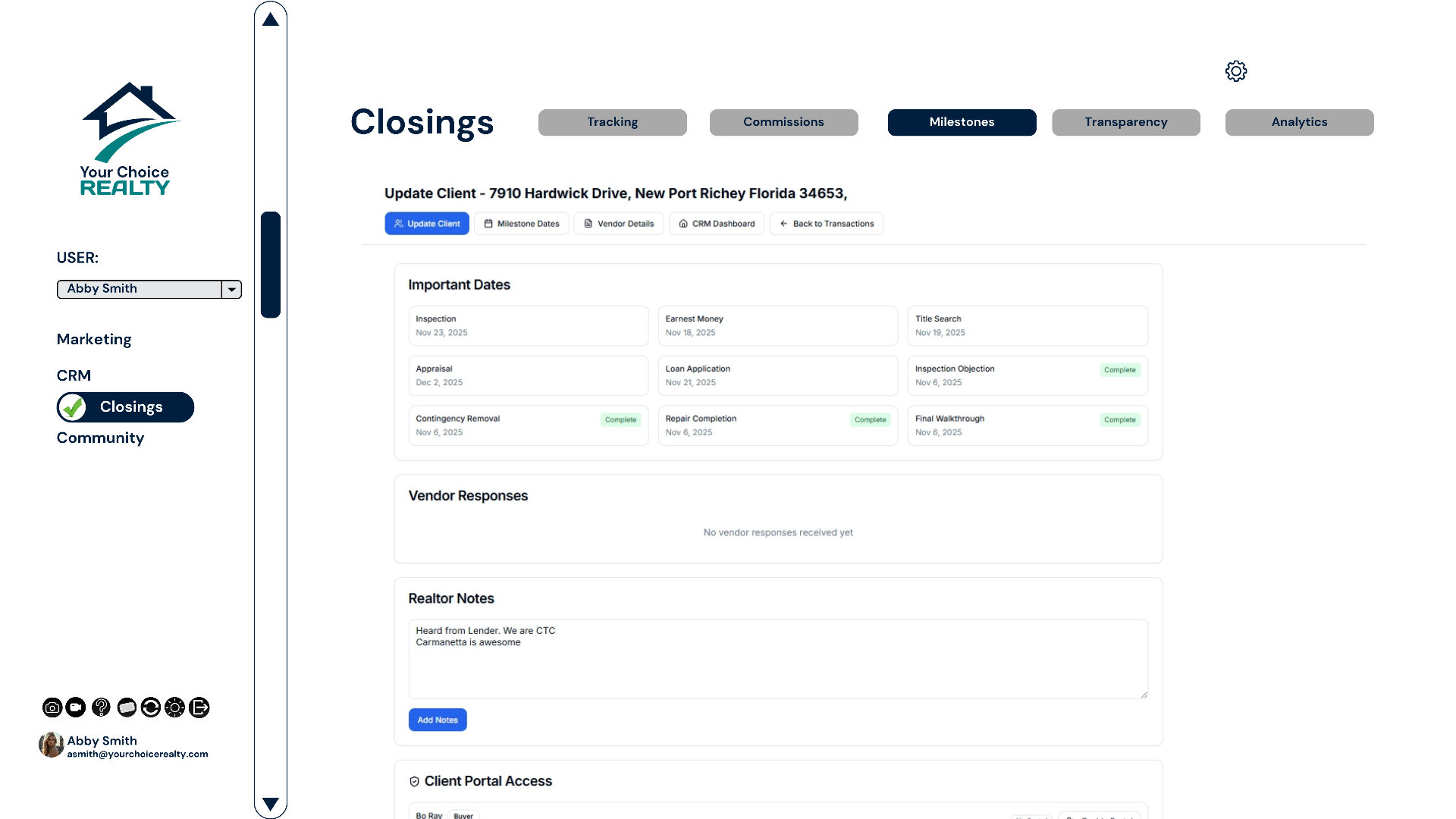 Milestone Tracking Dashboard