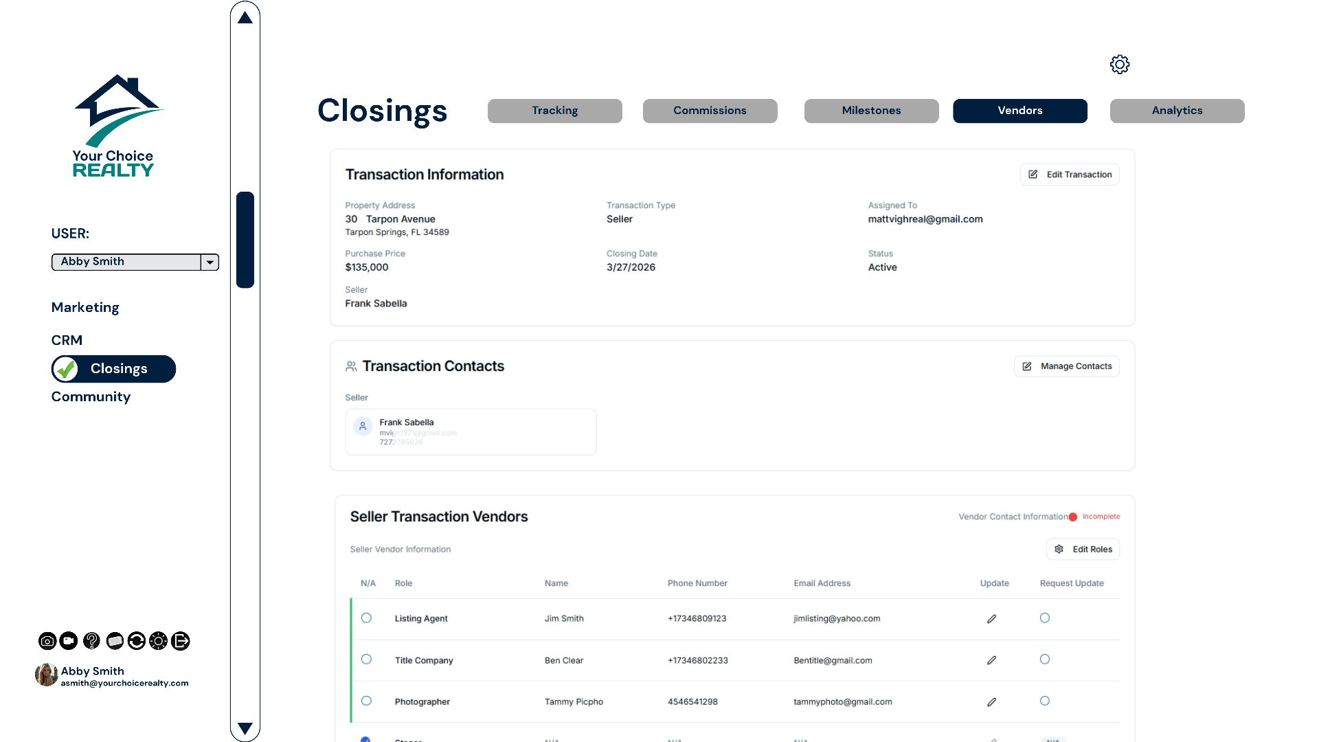 Vendor Updates & Automatic Requests